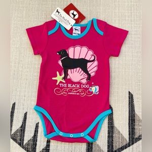 The Black Dog Onesie, Pink 9 mo